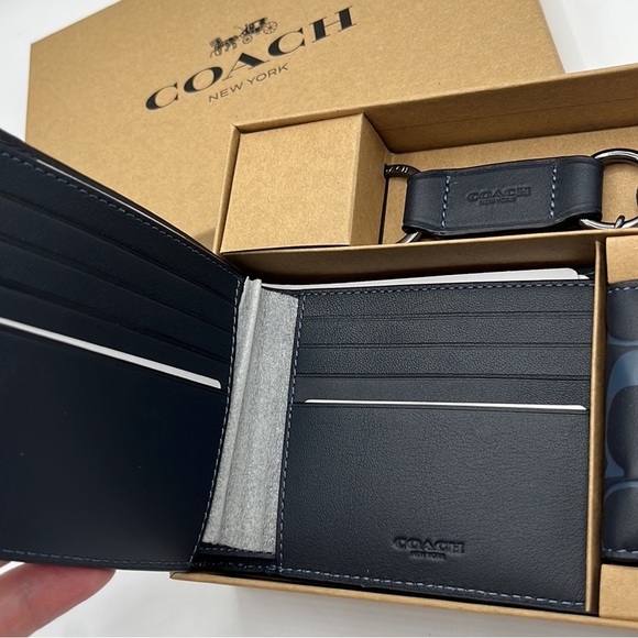 Coach SET Wallets and Key Fob denim color - Picture 2 of 6